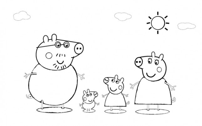 Dessin à colorier: Peppa Pig (Dessins Animés) #44100 - Coloriages à Imprimer Gratuits