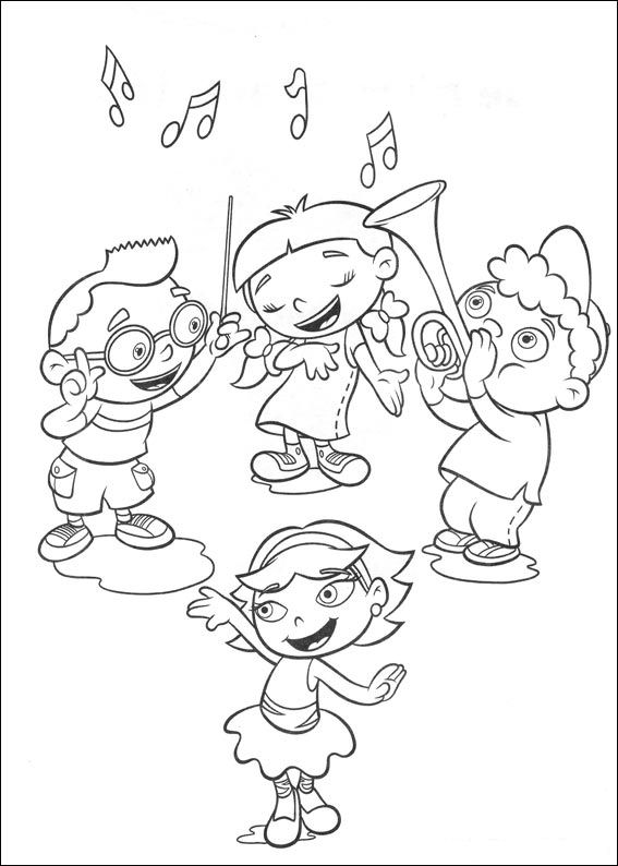 Dessin à colorier: Petits Einstein (Dessins Animés) #45719 - Coloriages à Imprimer Gratuits