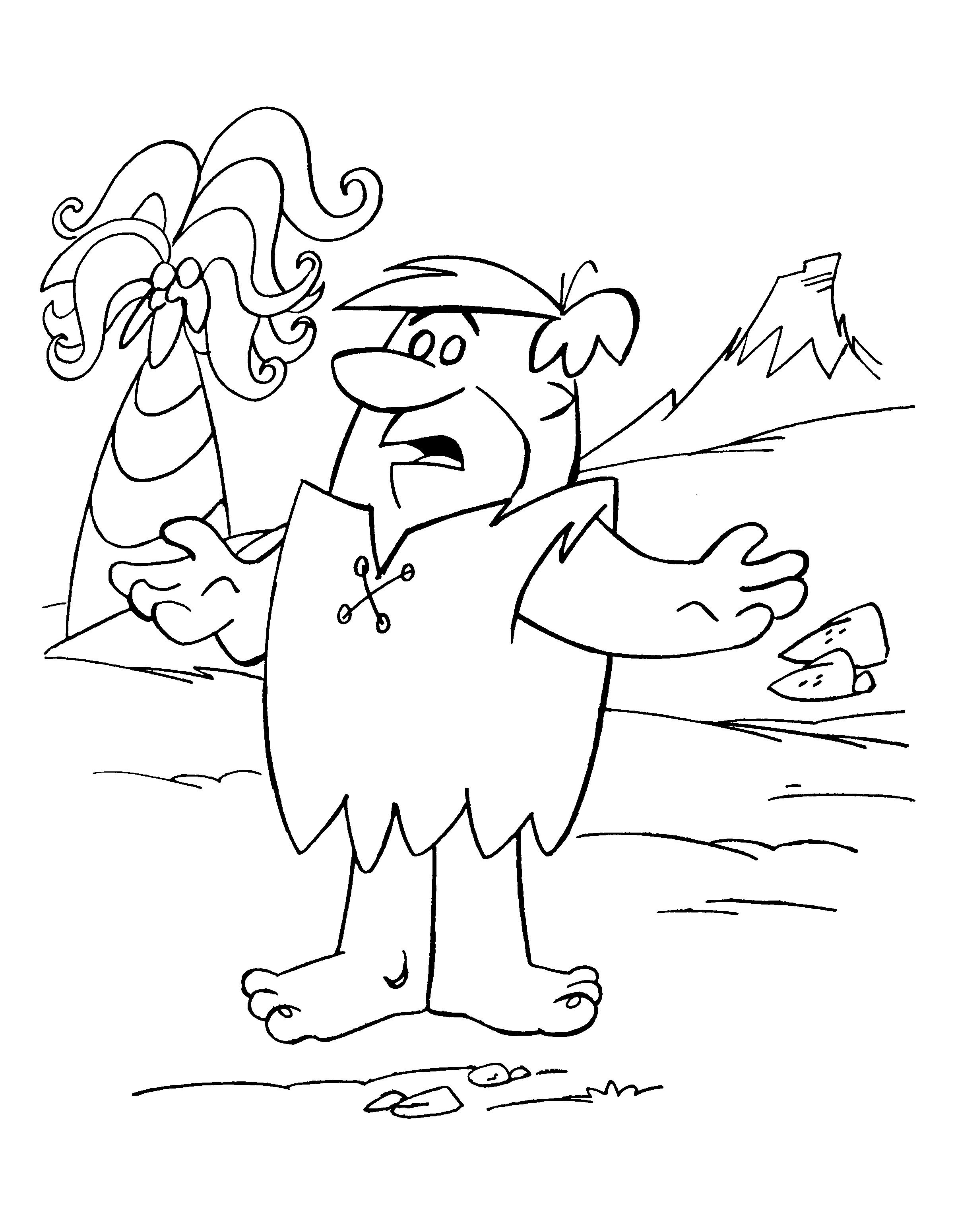 Dessin à colorier: Pierrafeu (Dessins Animés) #29554 - Coloriages à Imprimer Gratuits