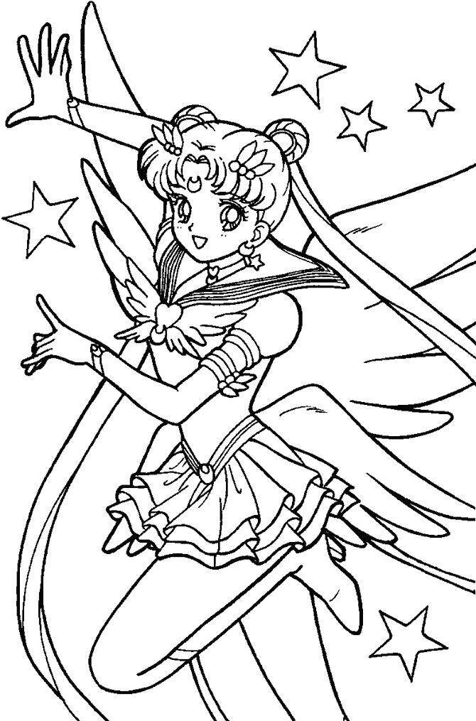 Dessin à colorier: Sailor Moon (Dessins Animés) #50231 - Coloriages à Imprimer Gratuits