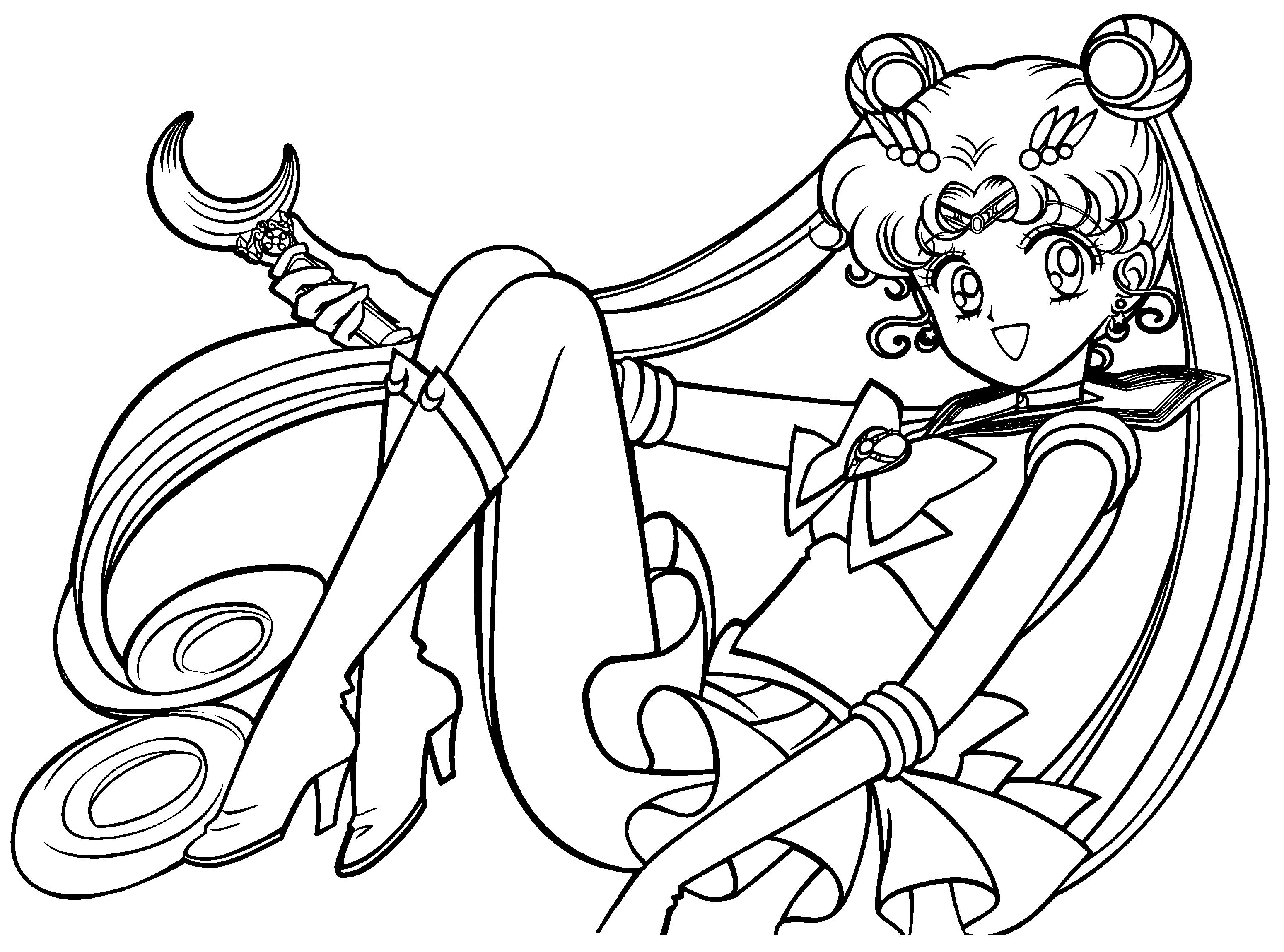 Dessin à colorier: Sailor Moon (Dessins Animés) #50238 - Coloriages à Imprimer Gratuits