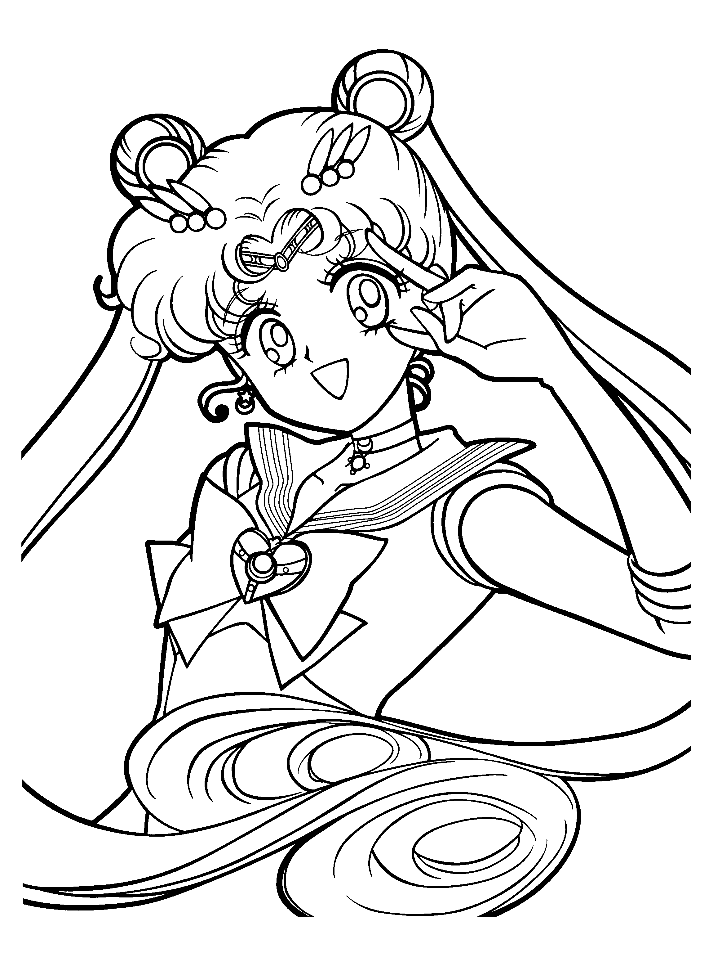 Dessin à colorier: Sailor Moon (Dessins Animés) #50240 - Coloriages à Imprimer Gratuits
