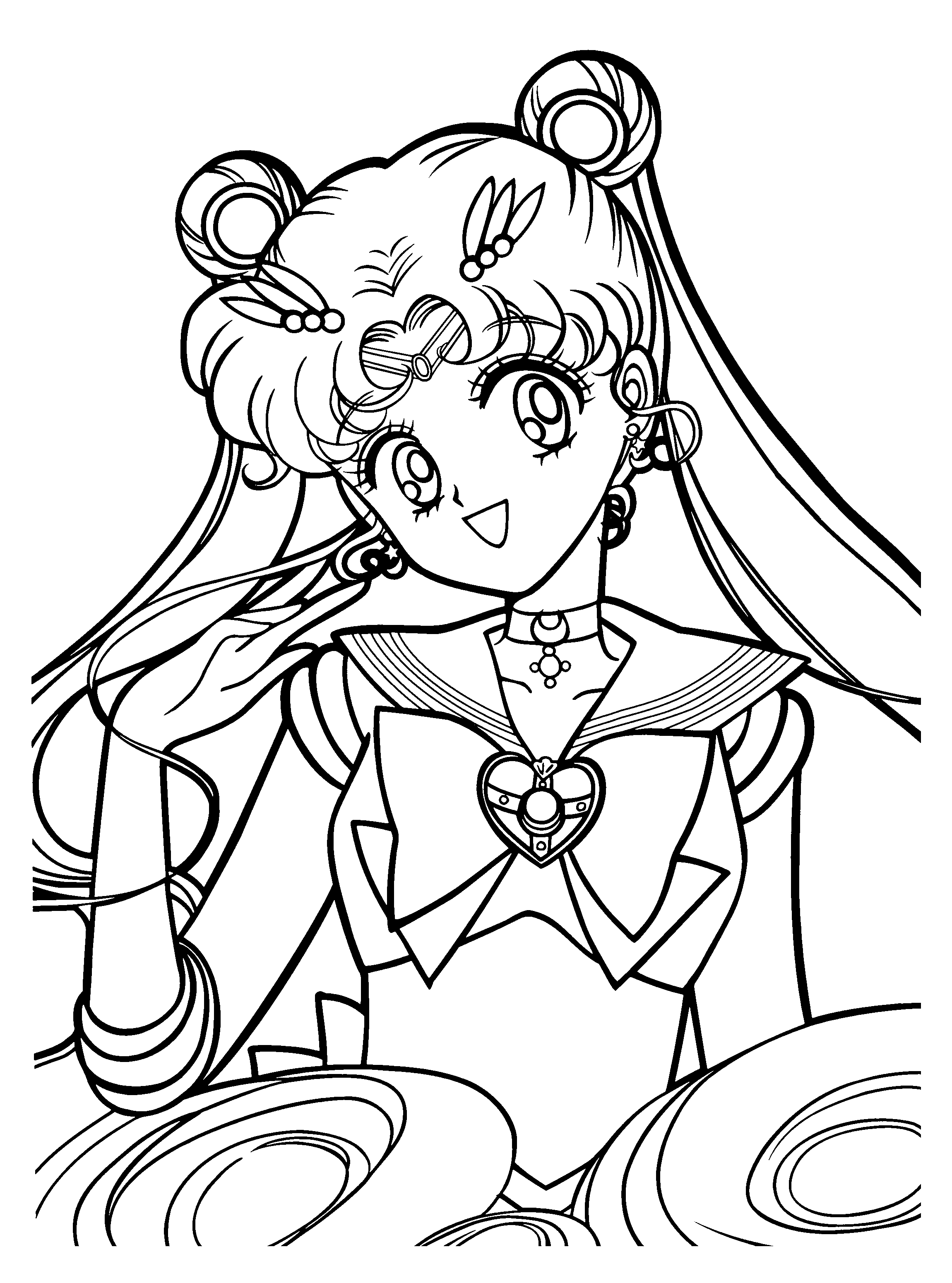 Dessin à colorier: Sailor Moon (Dessins Animés) #50249 - Coloriages à Imprimer Gratuits
