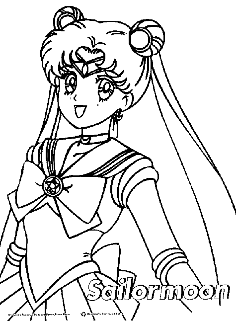 Dessin à colorier: Sailor Moon (Dessins Animés) #50252 - Coloriages à Imprimer Gratuits
