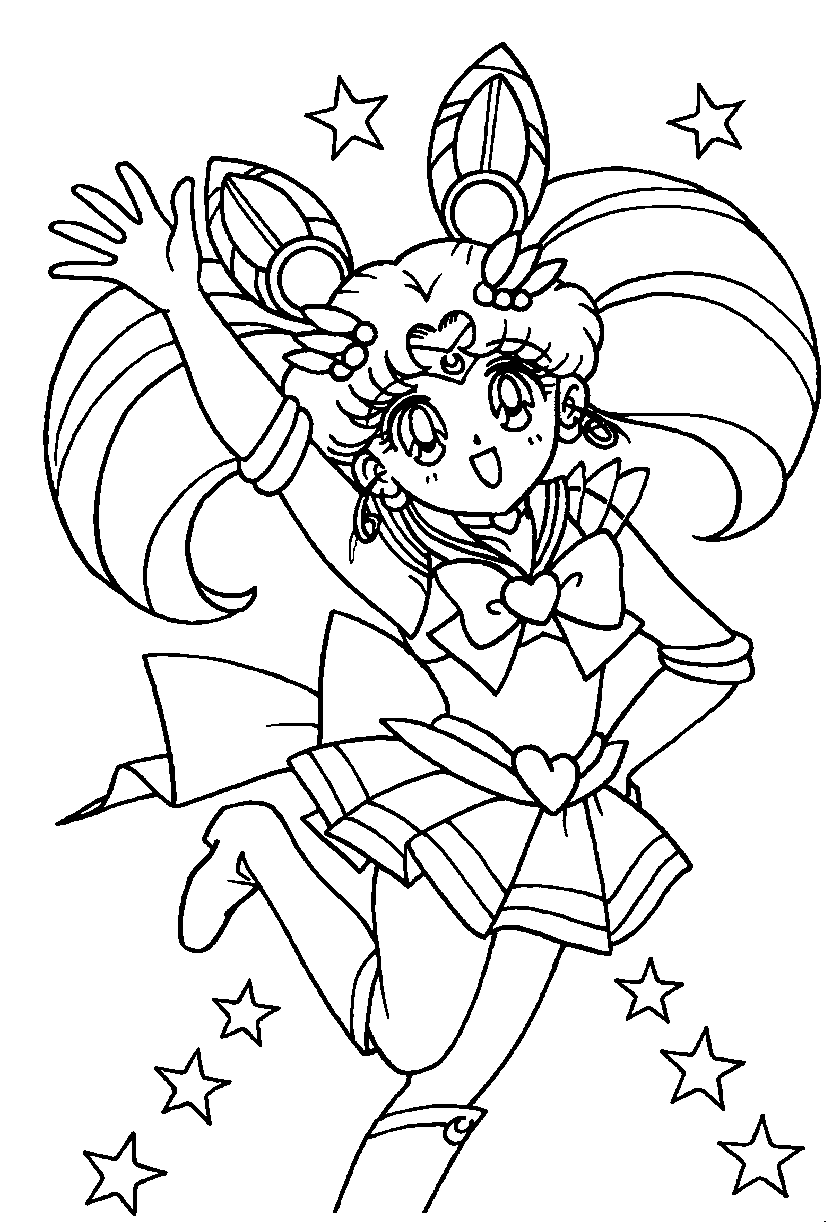 Dessin à colorier: Sailor Moon (Dessins Animés) #50256 - Coloriages à Imprimer Gratuits