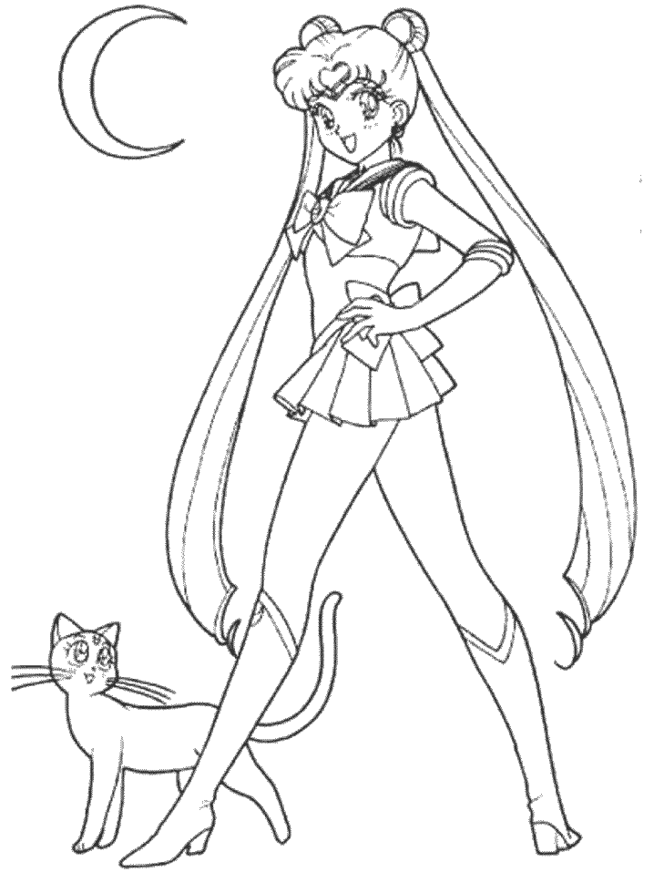 Dessin à colorier: Sailor Moon (Dessins Animés) #50263 - Coloriages à Imprimer Gratuits