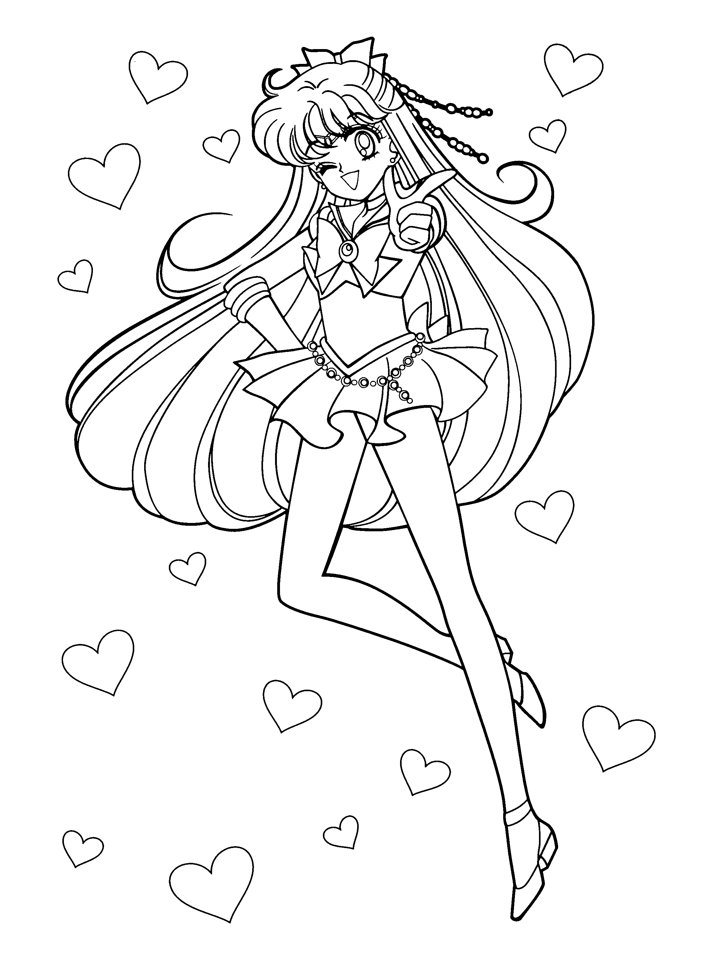 Dessin à colorier: Sailor Moon (Dessins Animés) #50264 - Coloriages à Imprimer Gratuits