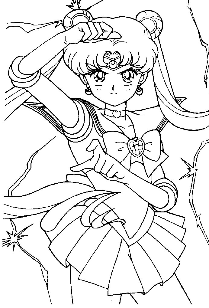 Dessin à colorier: Sailor Moon (Dessins Animés) #50270 - Coloriages à Imprimer Gratuits