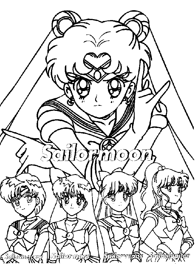 Dessin à colorier: Sailor Moon (Dessins Animés) #50305 - Coloriages à Imprimer Gratuits