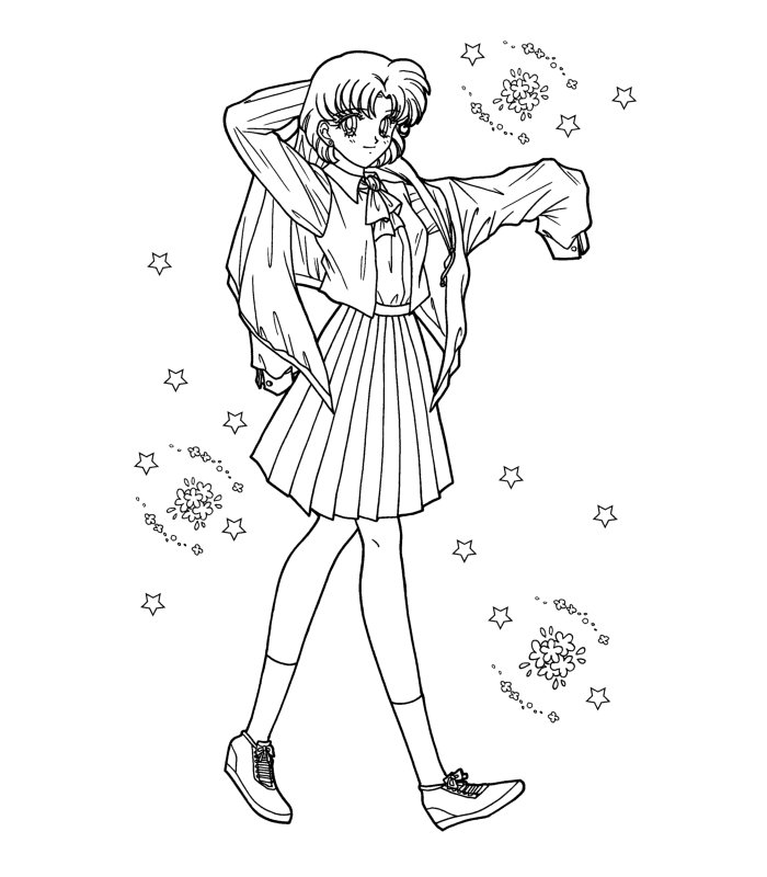 Dessin à colorier: Sailor Moon (Dessins Animés) #50360 - Coloriages à Imprimer Gratuits