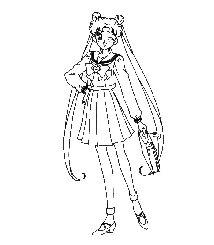 Dessin à colorier: Sailor Moon (Dessins Animés) #50369 - Coloriages à Imprimer Gratuits