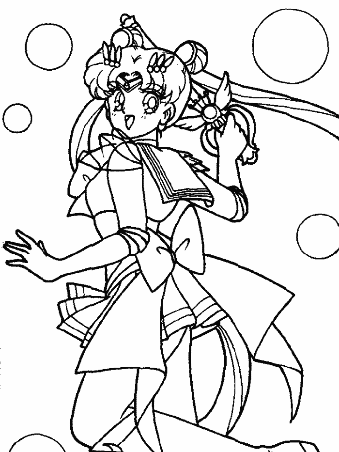 Dessin à colorier: Sailor Moon (Dessins Animés) #50382 - Coloriages à Imprimer Gratuits