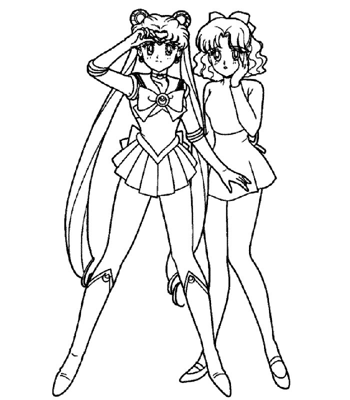 Dessin à colorier: Sailor Moon (Dessins Animés) #50413 - Coloriages à Imprimer Gratuits