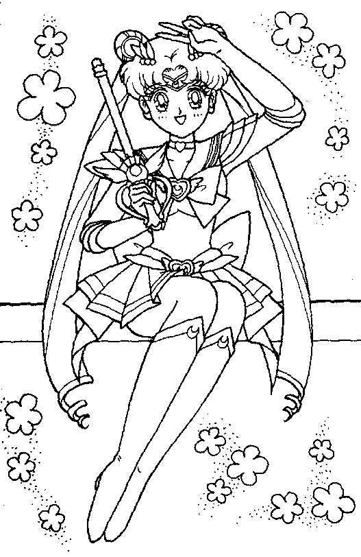 Dessin à colorier: Sailor Moon (Dessins Animés) #50418 - Coloriages à Imprimer Gratuits