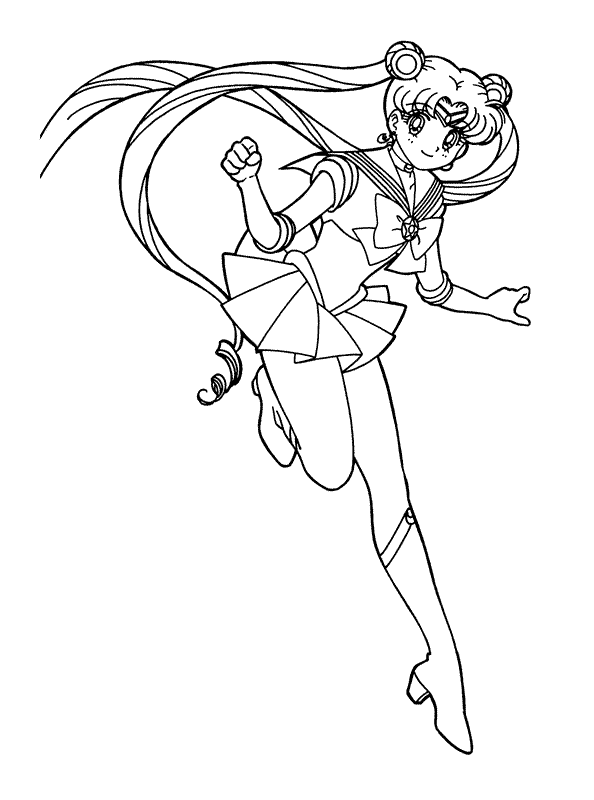 Dessin à colorier: Sailor Moon (Dessins Animés) #50445 - Coloriages à Imprimer Gratuits