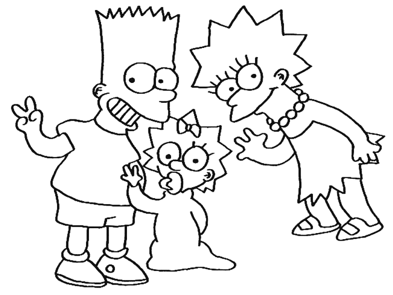 Dessin à colorier: Simpson (Dessins Animés) #23785 - Coloriages à Imprimer Gratuits