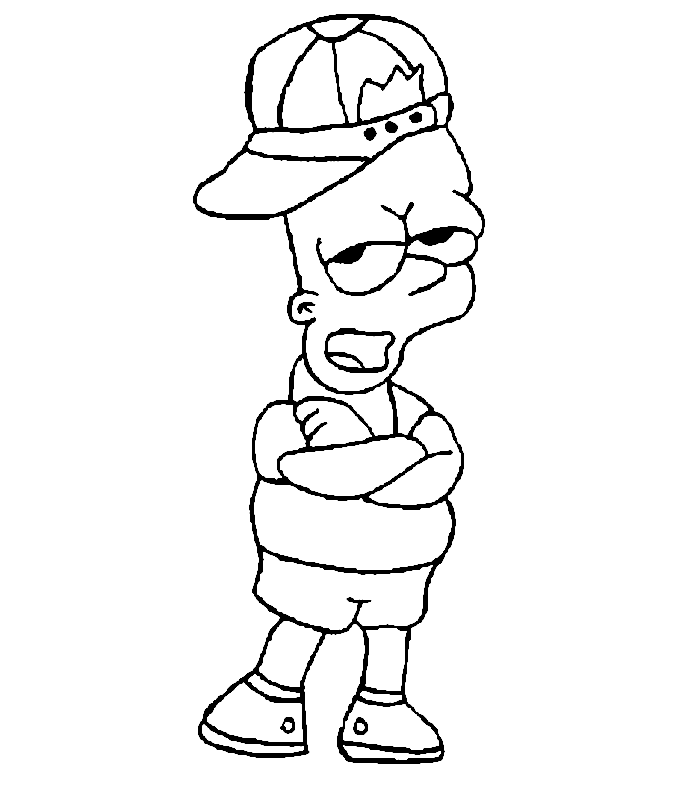 Dessin à colorier: Simpson (Dessins Animés) #23823 - Coloriages à Imprimer Gratuits