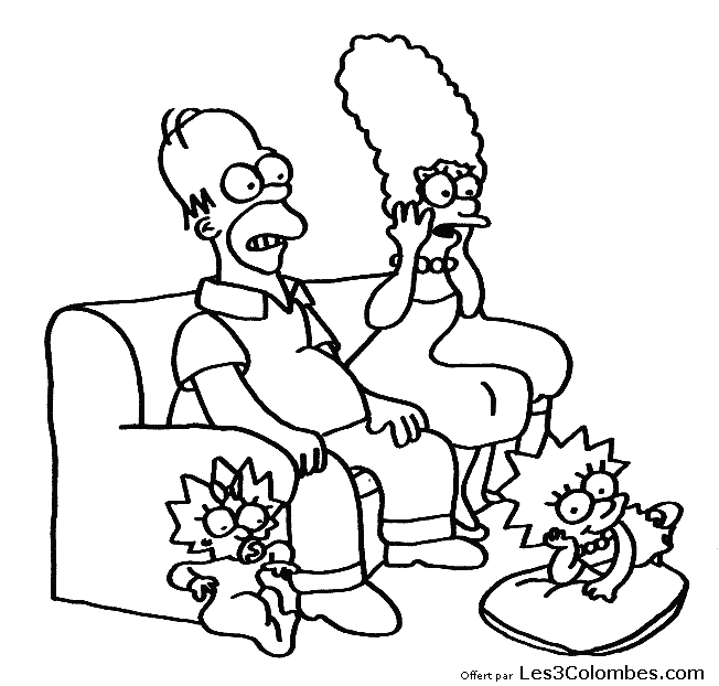 Dessin à colorier: Simpson (Dessins Animés) #23832 - Coloriages à Imprimer Gratuits