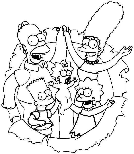 Dessin à colorier: Simpson (Dessins Animés) #23866 - Coloriages à Imprimer Gratuits