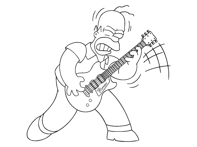 Dessin à colorier: Simpson (Dessins Animés) #23876 - Coloriages à Imprimer Gratuits