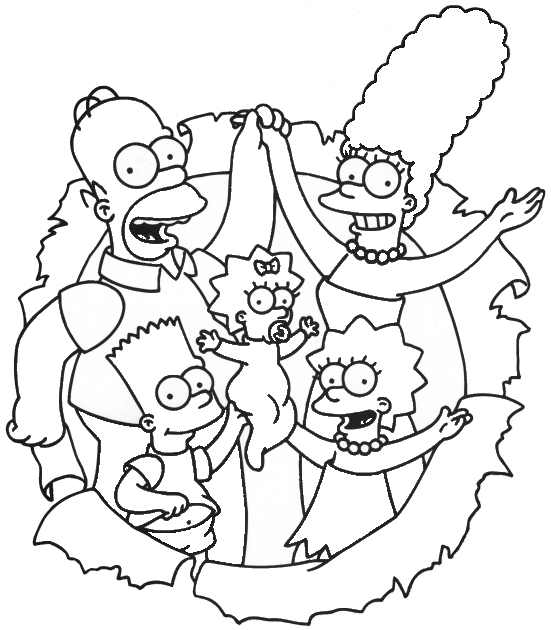 Dessin à colorier: Simpson (Dessins Animés) #23909 - Coloriages à Imprimer Gratuits