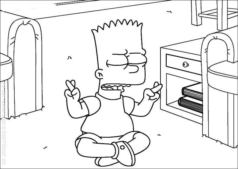 Dessin à colorier: Simpson (Dessins Animés) #23938 - Coloriages à Imprimer Gratuits