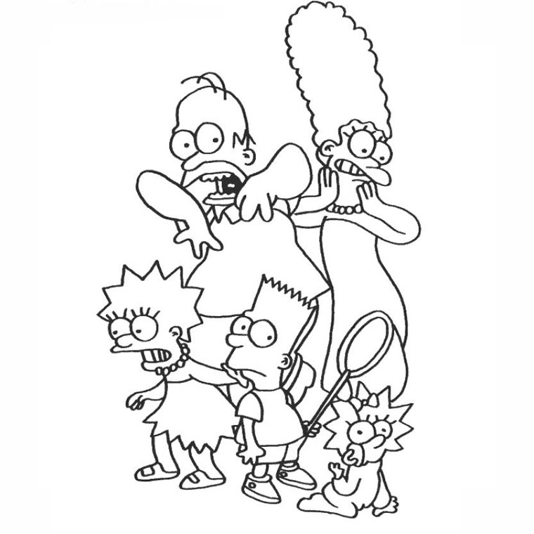 Dessin à colorier: Simpson (Dessins Animés) #23959 - Coloriages à Imprimer Gratuits