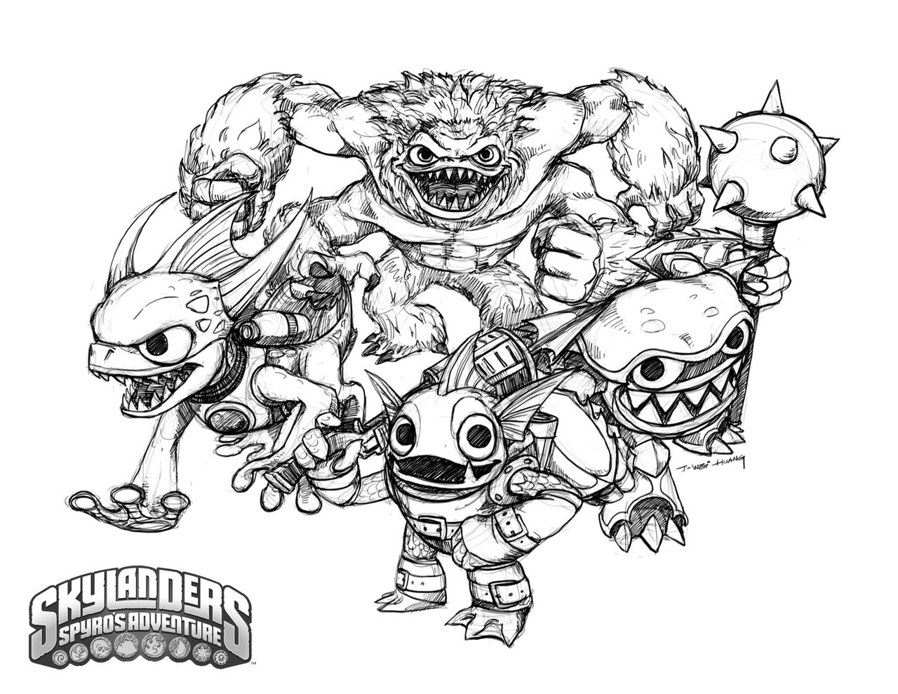 Dessin à colorier: Skylanders (Dessins Animés) #43574 - Coloriages à Imprimer Gratuits