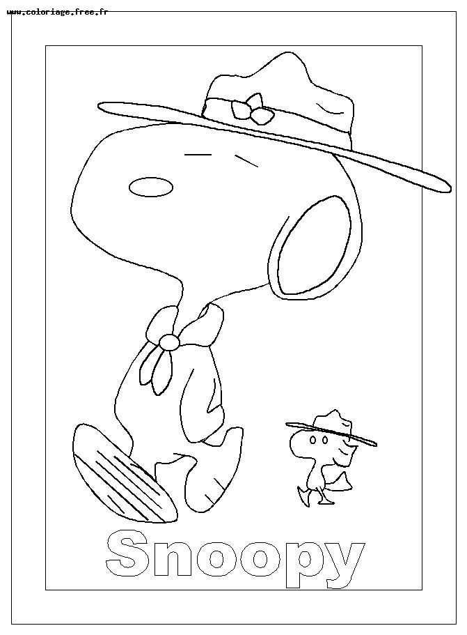 Dessin à colorier: Snoopy (Dessins Animés) #27241 - Coloriages à Imprimer Gratuits