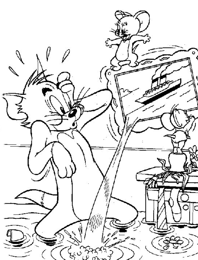 Dessin à colorier: Tom et Jerry (Dessins Animés) #24191 - Coloriages à Imprimer Gratuits