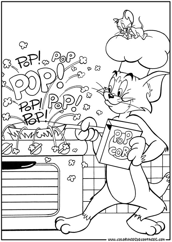 Dessin à colorier: Tom et Jerry (Dessins Animés) #24193 - Coloriages à Imprimer Gratuits