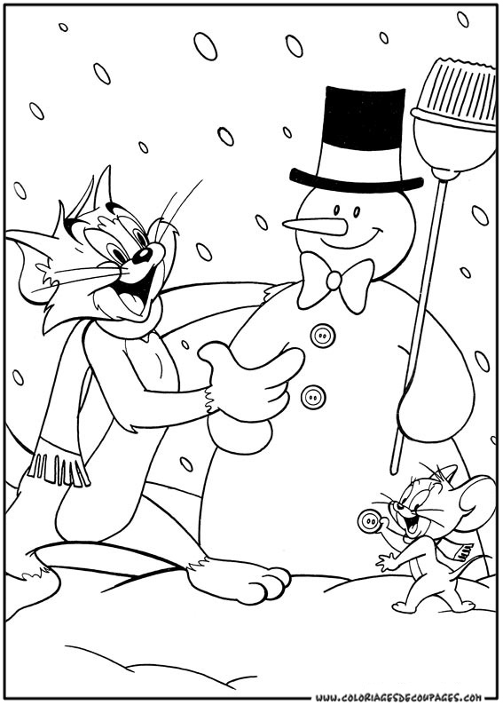 Dessin à colorier: Tom et Jerry (Dessins Animés) #24198 - Coloriages à Imprimer Gratuits