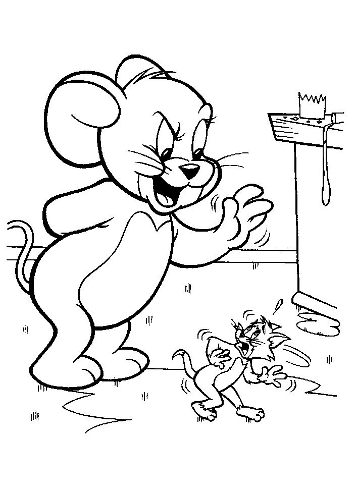 Dessin à colorier: Tom et Jerry (Dessins Animés) #24203 - Coloriages à Imprimer Gratuits