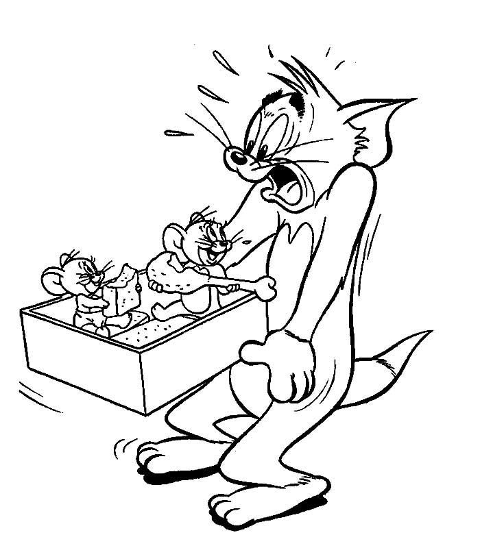 Dessin à colorier: Tom et Jerry (Dessins Animés) #24204 - Coloriages à Imprimer Gratuits