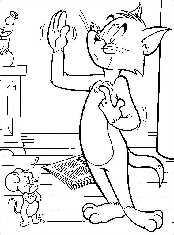 Dessin à colorier: Tom et Jerry (Dessins Animés) #24208 - Coloriages à Imprimer Gratuits