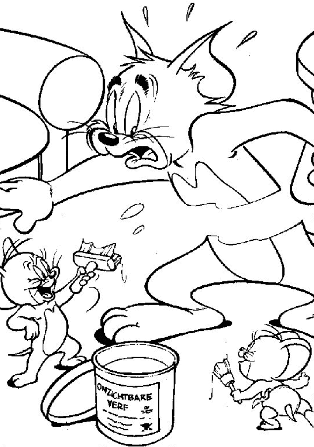 Dessin à colorier: Tom et Jerry (Dessins Animés) #24229 - Coloriages à Imprimer Gratuits