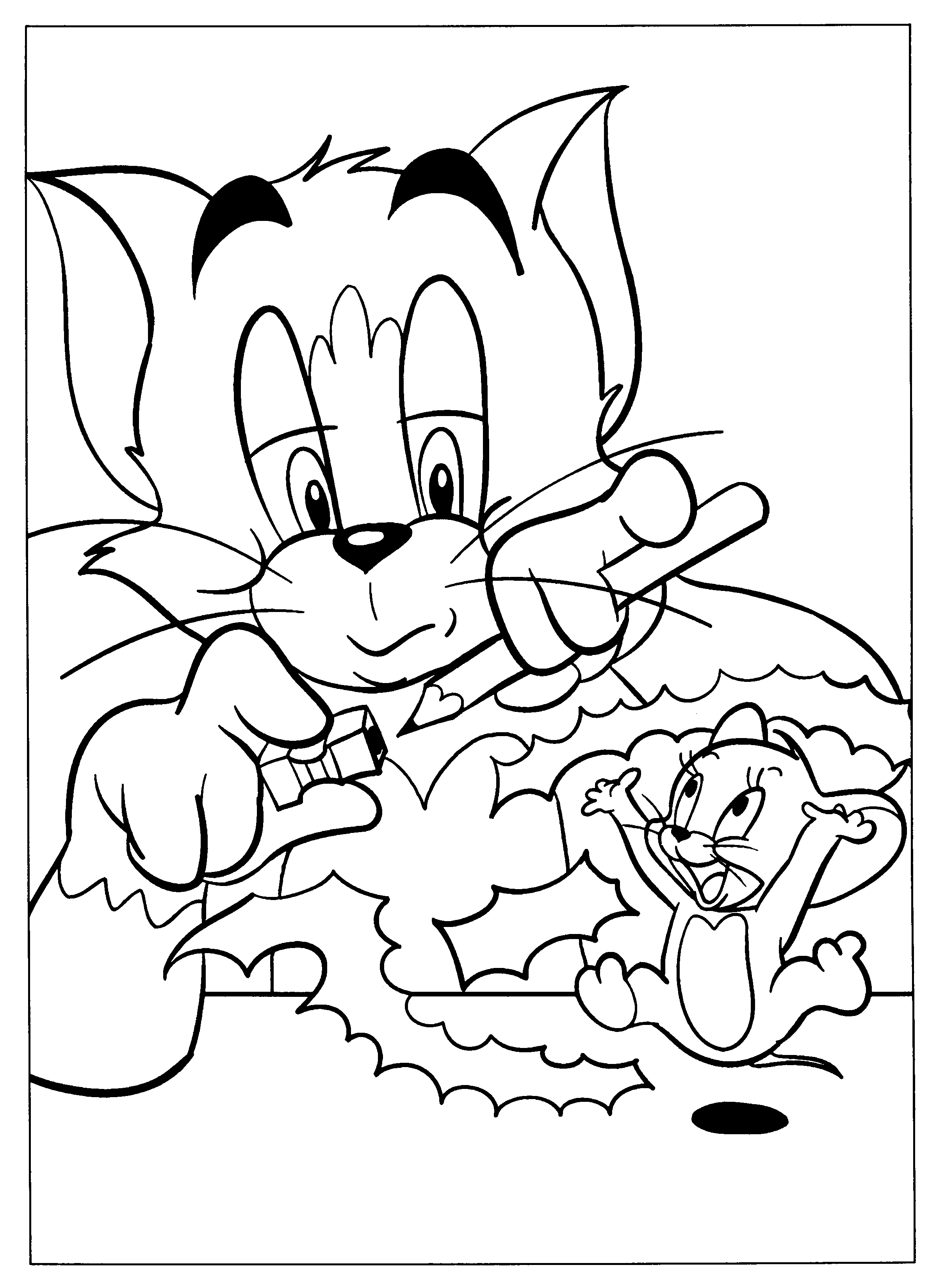 Dessin à colorier: Tom et Jerry (Dessins Animés) #24237 - Coloriages à Imprimer Gratuits