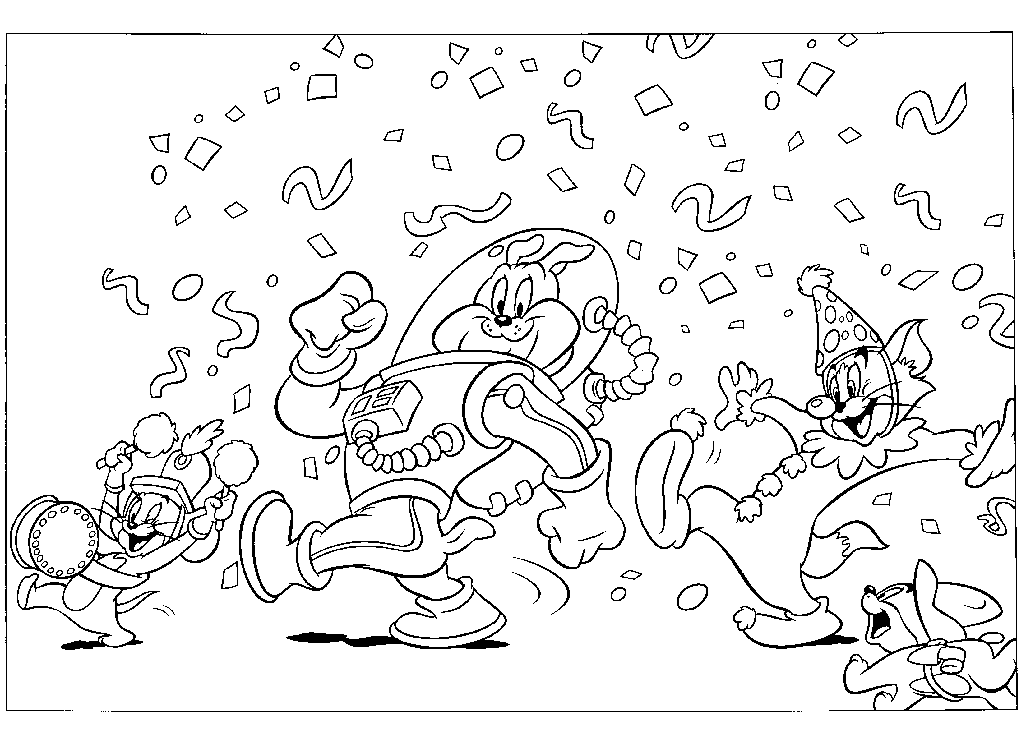 Dessin à colorier: Tom et Jerry (Dessins Animés) #24240 - Coloriages à Imprimer Gratuits
