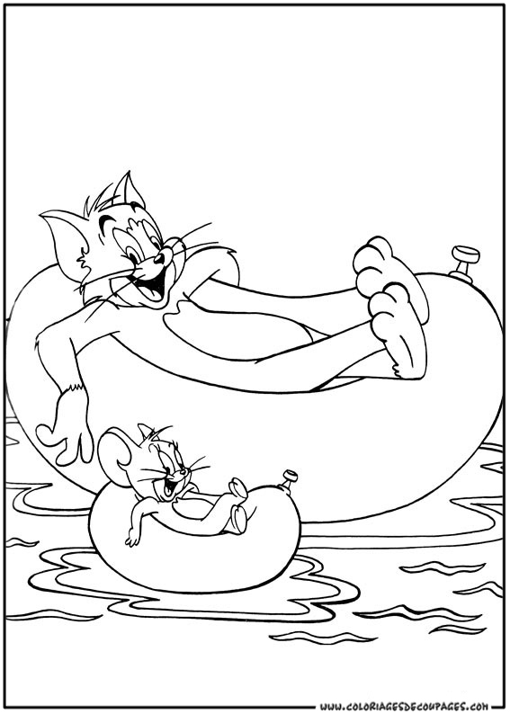 Dessin à colorier: Tom et Jerry (Dessins Animés) #24244 - Coloriages à Imprimer Gratuits
