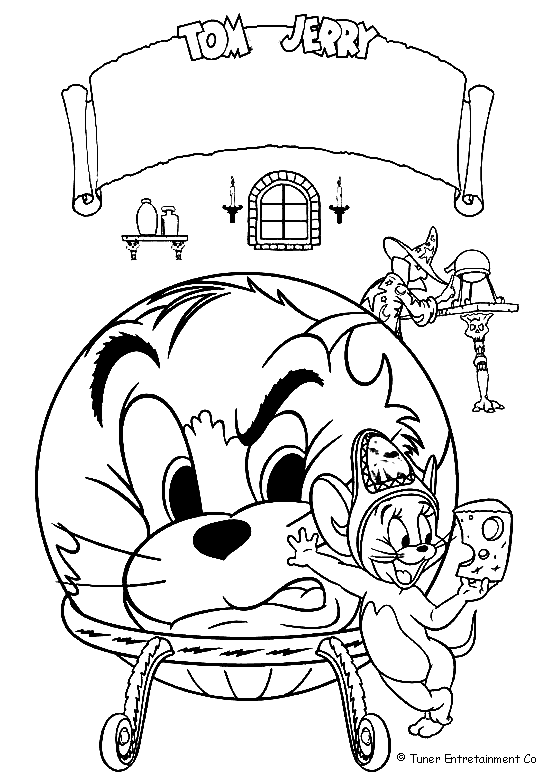 Dessin à colorier: Tom et Jerry (Dessins Animés) #24253 - Coloriages à Imprimer Gratuits