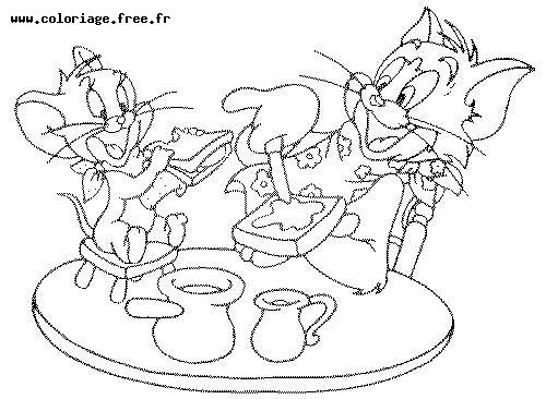 Dessin à colorier: Tom et Jerry (Dessins Animés) #24254 - Coloriages à Imprimer Gratuits