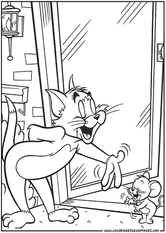 Dessin à colorier: Tom et Jerry (Dessins Animés) #24256 - Coloriages à Imprimer Gratuits