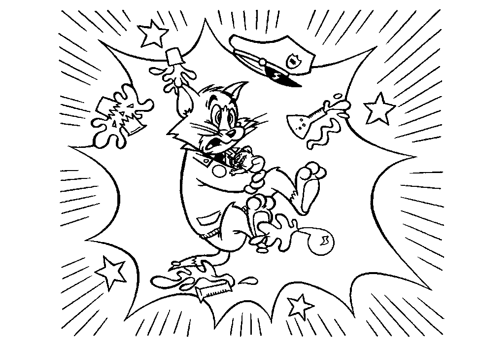 Dessin à colorier: Tom et Jerry (Dessins Animés) #24280 - Coloriages à Imprimer Gratuits