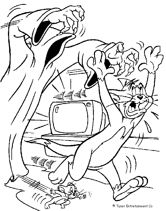 Dessin à colorier: Tom et Jerry (Dessins Animés) #24309 - Coloriages à Imprimer Gratuits