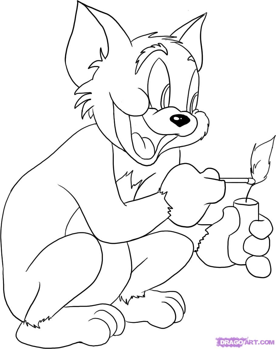 Dessin à colorier: Tom et Jerry (Dessins Animés) #24311 - Coloriages à Imprimer Gratuits