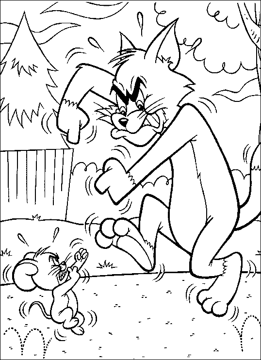 Dessin à colorier: Tom et Jerry (Dessins Animés) #24320 - Coloriages à Imprimer Gratuits