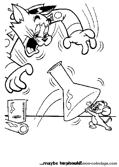 Dessin à colorier: Tom et Jerry (Dessins Animés) #24336 - Coloriages à Imprimer Gratuits