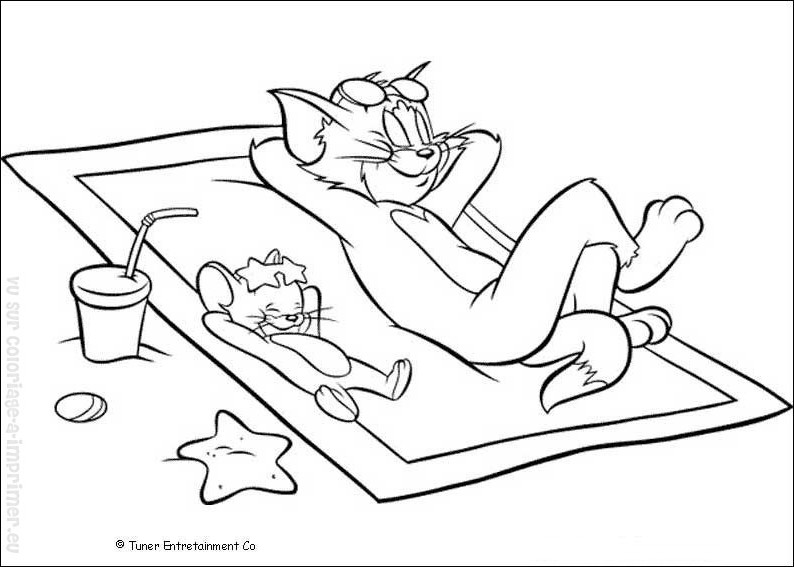 Dessin à colorier: Tom et Jerry (Dessins Animés) #24356 - Coloriages à Imprimer Gratuits