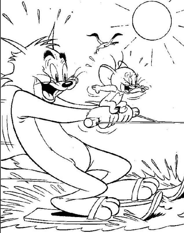 Dessin à colorier: Tom et Jerry (Dessins Animés) #24357 - Coloriages à Imprimer Gratuits