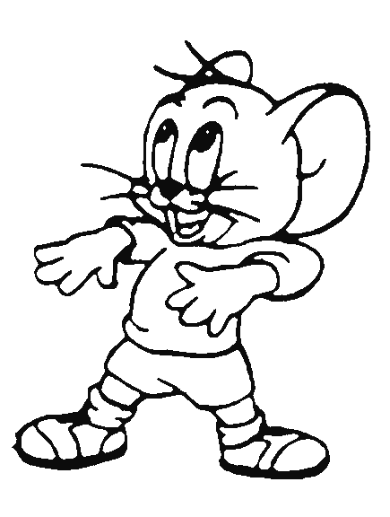 Dessin à colorier: Tom et Jerry (Dessins Animés) #24359 - Coloriages à Imprimer Gratuits